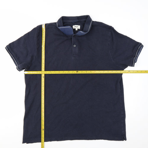 (UN)BIAS Mens Blue Short Sleeve Cotton Polo Shirt XL