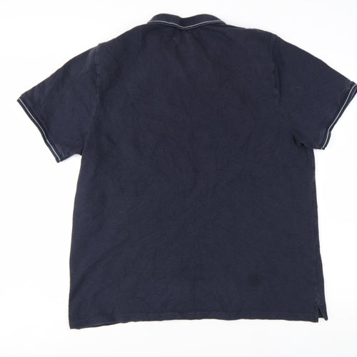 (UN)BIAS Mens Blue Short Sleeve Cotton Polo Shirt XL