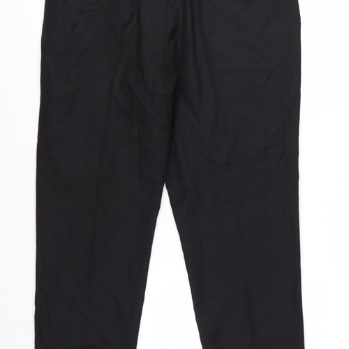 John Lewis Men’s Black Wool Regular Fit Dress Trousers 40S