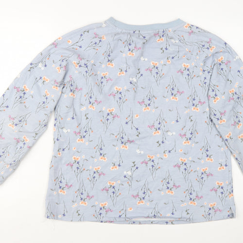 Bonmarché Women Blue Floral Pullover Sweatshirt Size 16