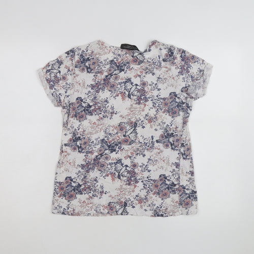 Dorothy Perkins Women’s Multicoloured Floral Beaded T-Shirt Size 12