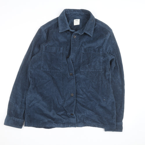 Marks and Spencer Men’s Blue Corduroy Jacket L Regular Fit