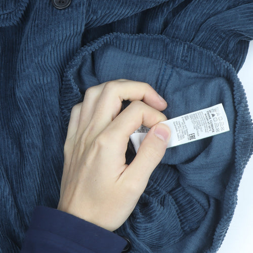 Marks and Spencer Men’s Blue Corduroy Jacket L Regular Fit
