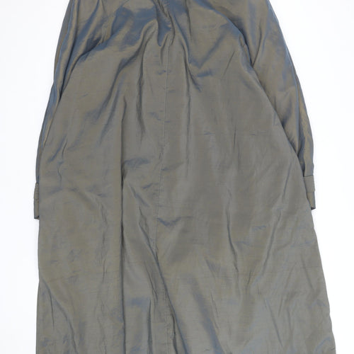 London Fog Womens Grey Long Rain Coat Size 8 Regular Classic Style