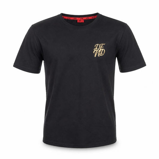 DFND Boys Black Logo Cotton T-Shirt 15-16 Years Short Sleeve Crew Neck