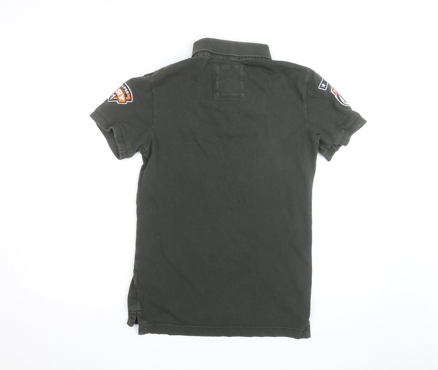 Superdry Men's Green XS 'Vintage Destroyed' Polo Shirt