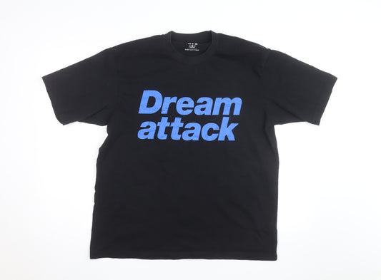 Uniqlo Men’s Black Graphic Print Crew Neck T-Shirt M Peter Saville Remix