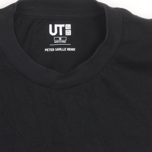 Uniqlo Men’s Black Graphic Print Crew Neck T-Shirt M Peter Saville Remix