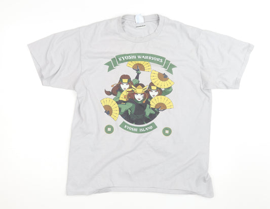 Port & Company Men's Grey Kyoshi Warriors Avatar T-Shirt Size L