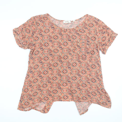 Fat Face Women’s Orange Floral Tunic Blouse Size 10