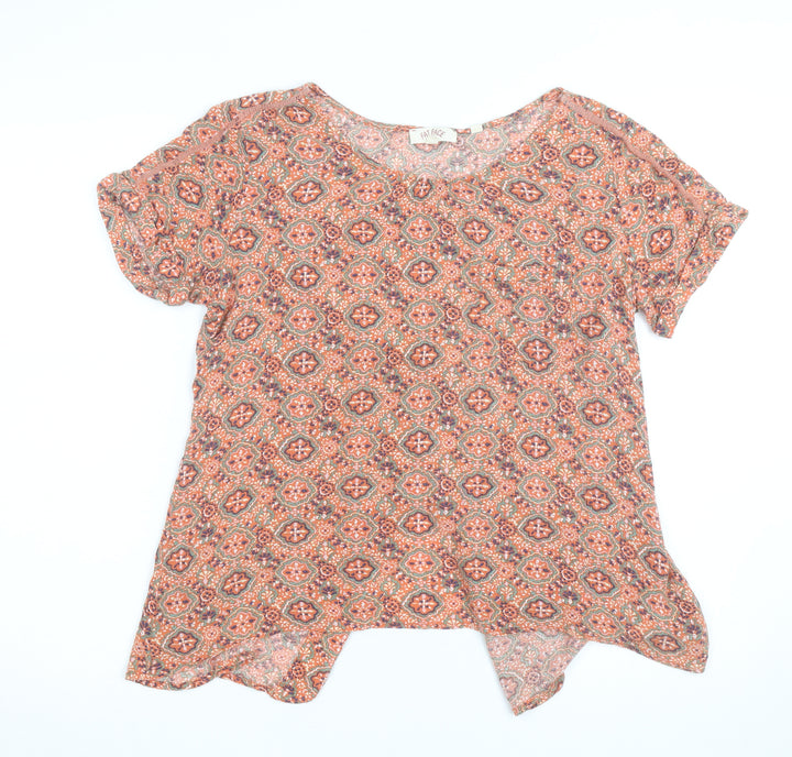 Fat Face Women’s Orange Floral Tunic Blouse Size 10