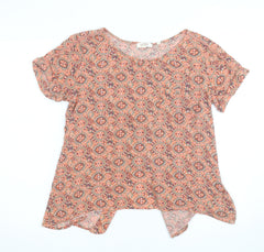 Fat Face Women’s Orange Floral Tunic Blouse Size 10