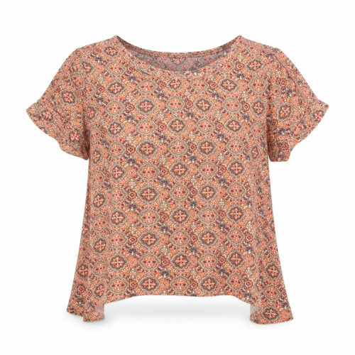 Fat Face Women’s Orange Floral Tunic Blouse Size 10