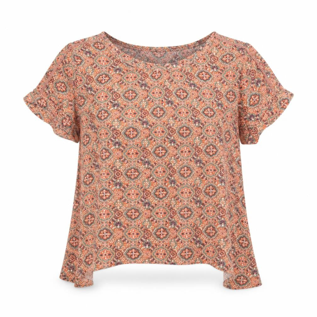 Fat Face Women’s Orange Floral Tunic Blouse Size 10