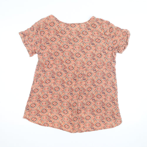 Fat Face Women’s Orange Floral Tunic Blouse Size 10