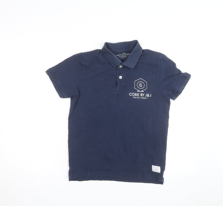 Jack & Jones Men's Blue Polo Shirt Size M Casual Classic Fit