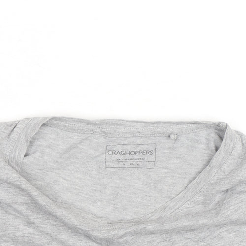 Craghoppers Womens Grey XL Short Sleeve Cotton Blend T-Shirt