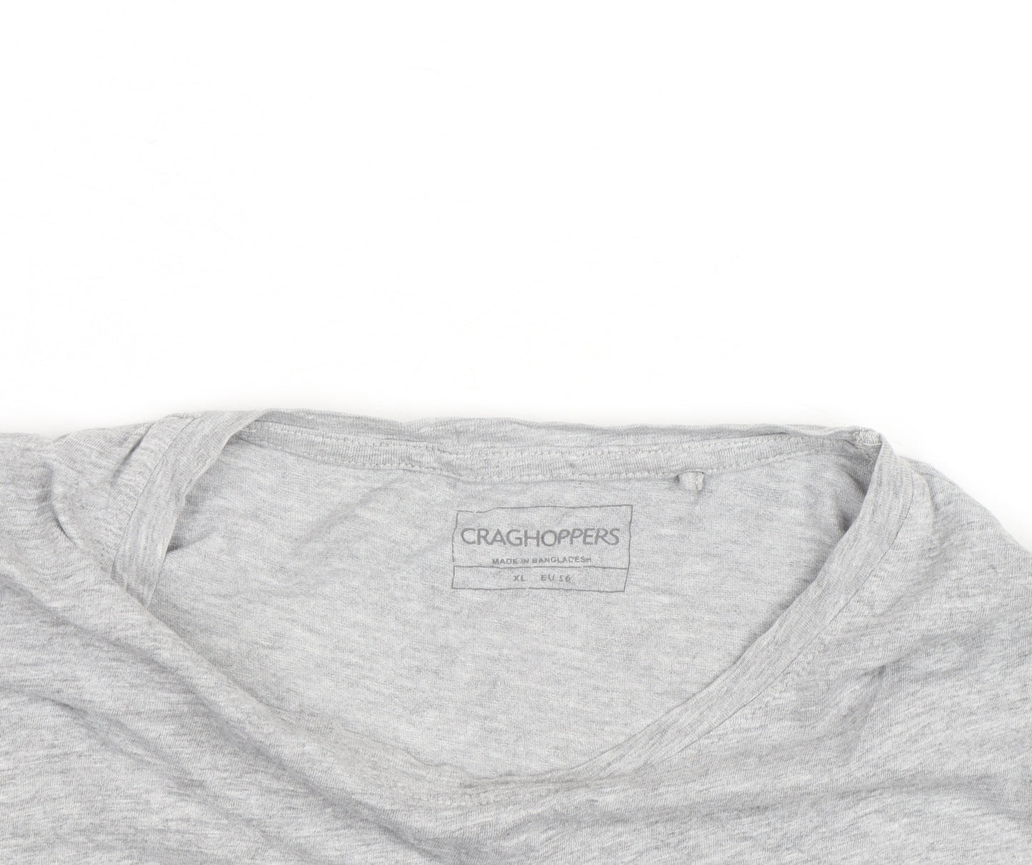 Craghoppers Womens Grey XL Short Sleeve Cotton Blend T-Shirt