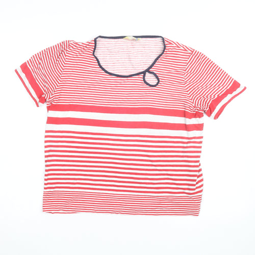 Alice Colmar Women's Red Striped Jersey T-Shirt Size 12