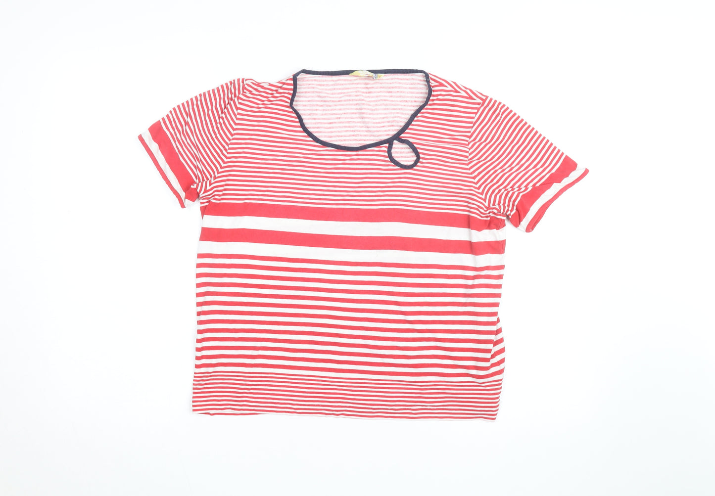 Alice Colmar Women's Red Striped Jersey T-Shirt Size 12