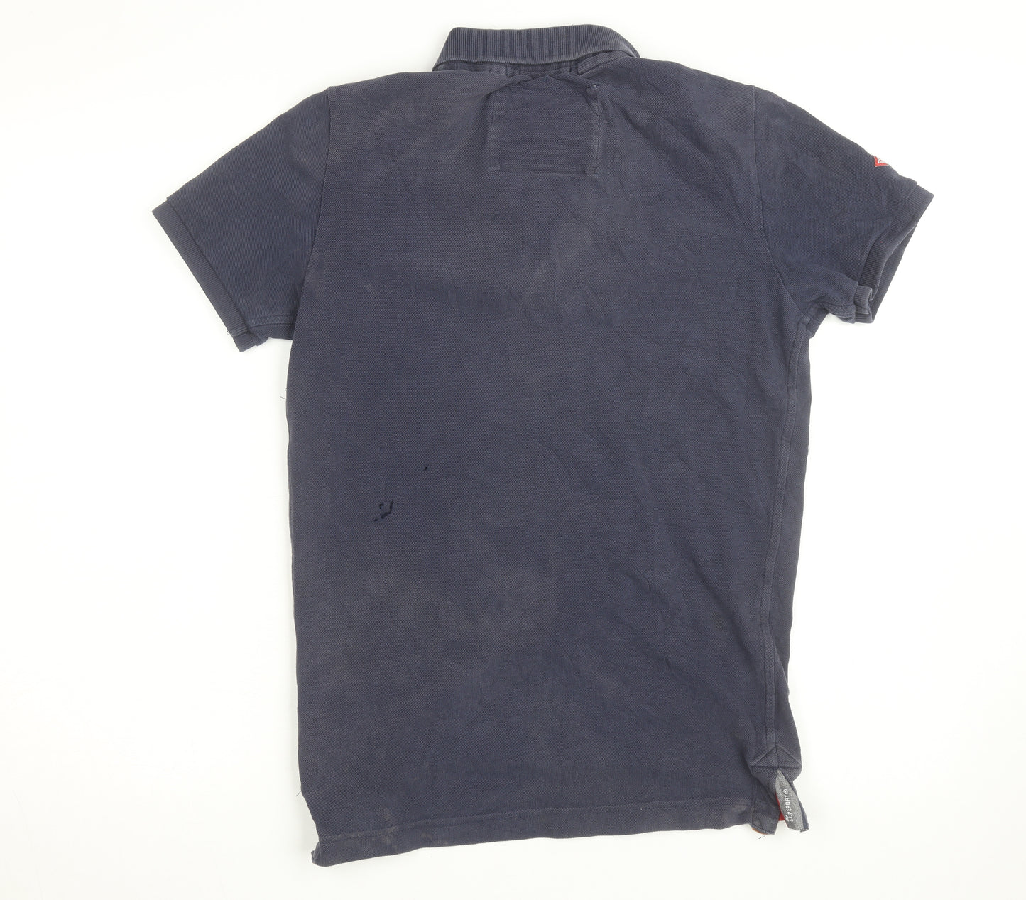Superdry Men's Blue Slim Fit Cotton Polo Shirt Size M