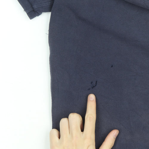Superdry Men's Blue Slim Fit Cotton Polo Shirt Size M