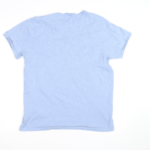 Ben Sherman Men's Blue Union Jack Graphic Crew Neck T-Shirt XL