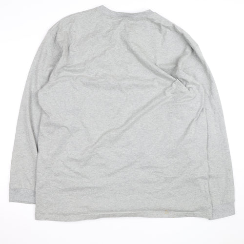 Carhartt Men’s Grey Long Sleeve Cotton Crew Neck Top 2XL