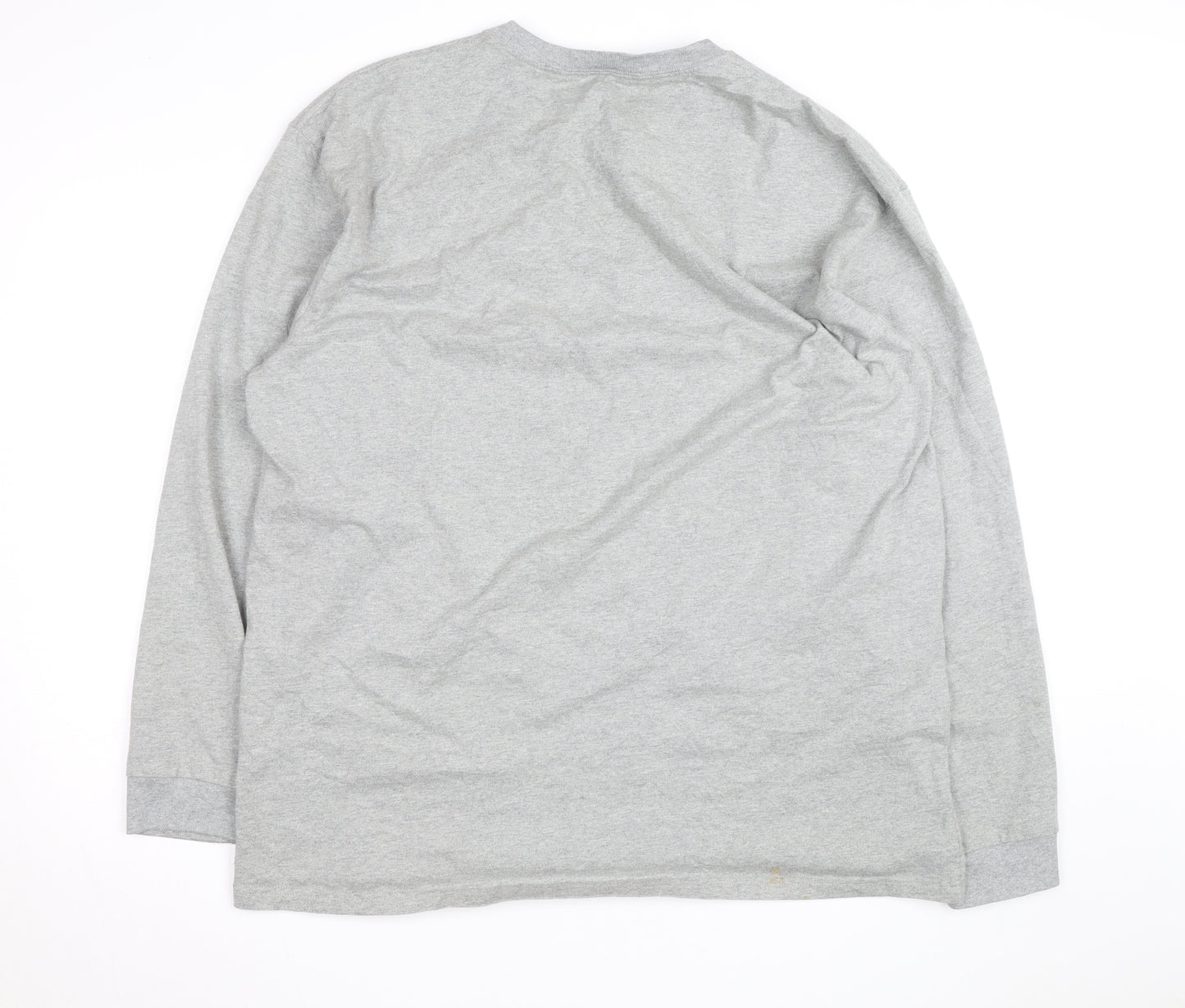 Carhartt Men’s Grey Long Sleeve Cotton Crew Neck Top 2XL