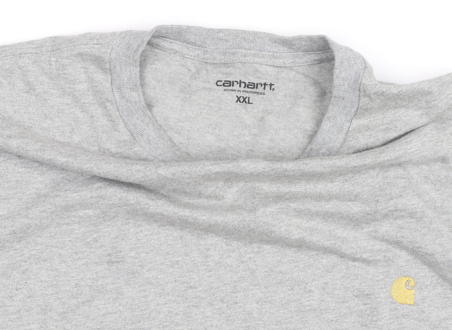 Carhartt Men’s Grey Long Sleeve Cotton Crew Neck Top 2XL