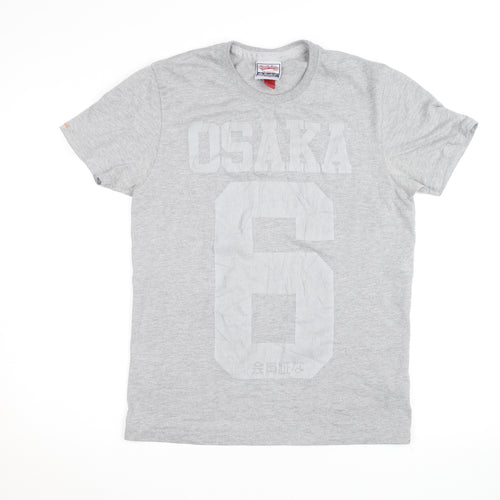 Superdry Men's Grey Osaka 6 Graphic T-Shirt - Medium