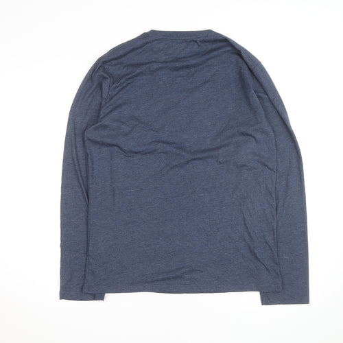 Tentree Men's Blue Long Sleeve Treeblend Crew Neck Top Size M