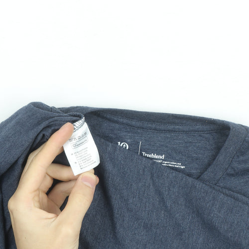 Tentree Men's Blue Long Sleeve Treeblend Crew Neck Top Size M