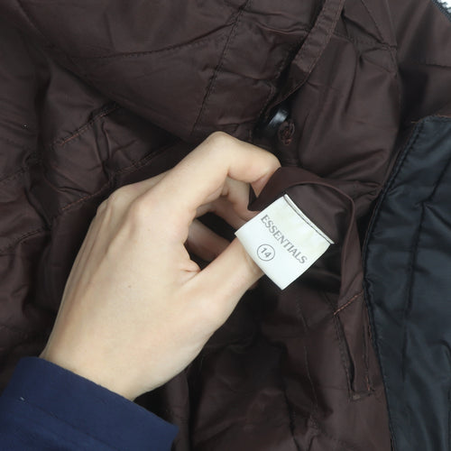 Essentials Women's Black Size 14 Quilted Puffer Jacket