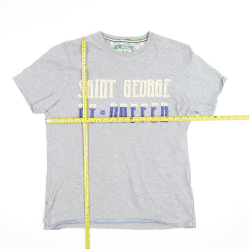 St George By Duffer Men's Grey Graphic T-Shirt Size L