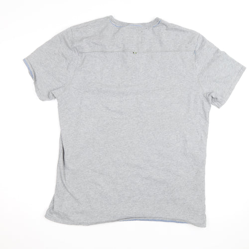 St George By Duffer Men's Grey Graphic T-Shirt Size L