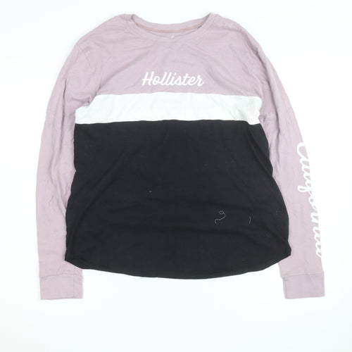 Hollister Men’s Multicoloured Long Sleeve Colourblock Top M