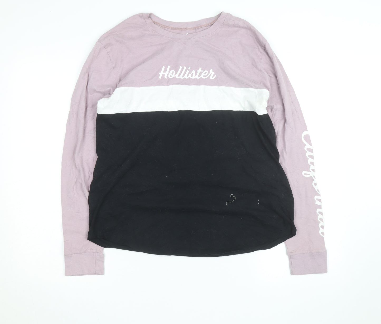 Hollister Men’s Multicoloured Long Sleeve Colourblock Top M