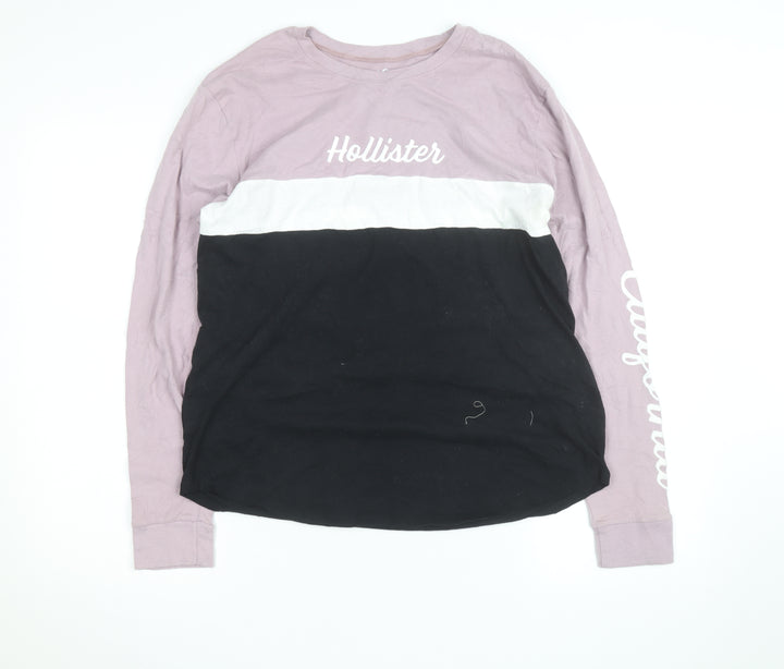 Hollister Men’s Multicoloured Long Sleeve Colourblock Top M