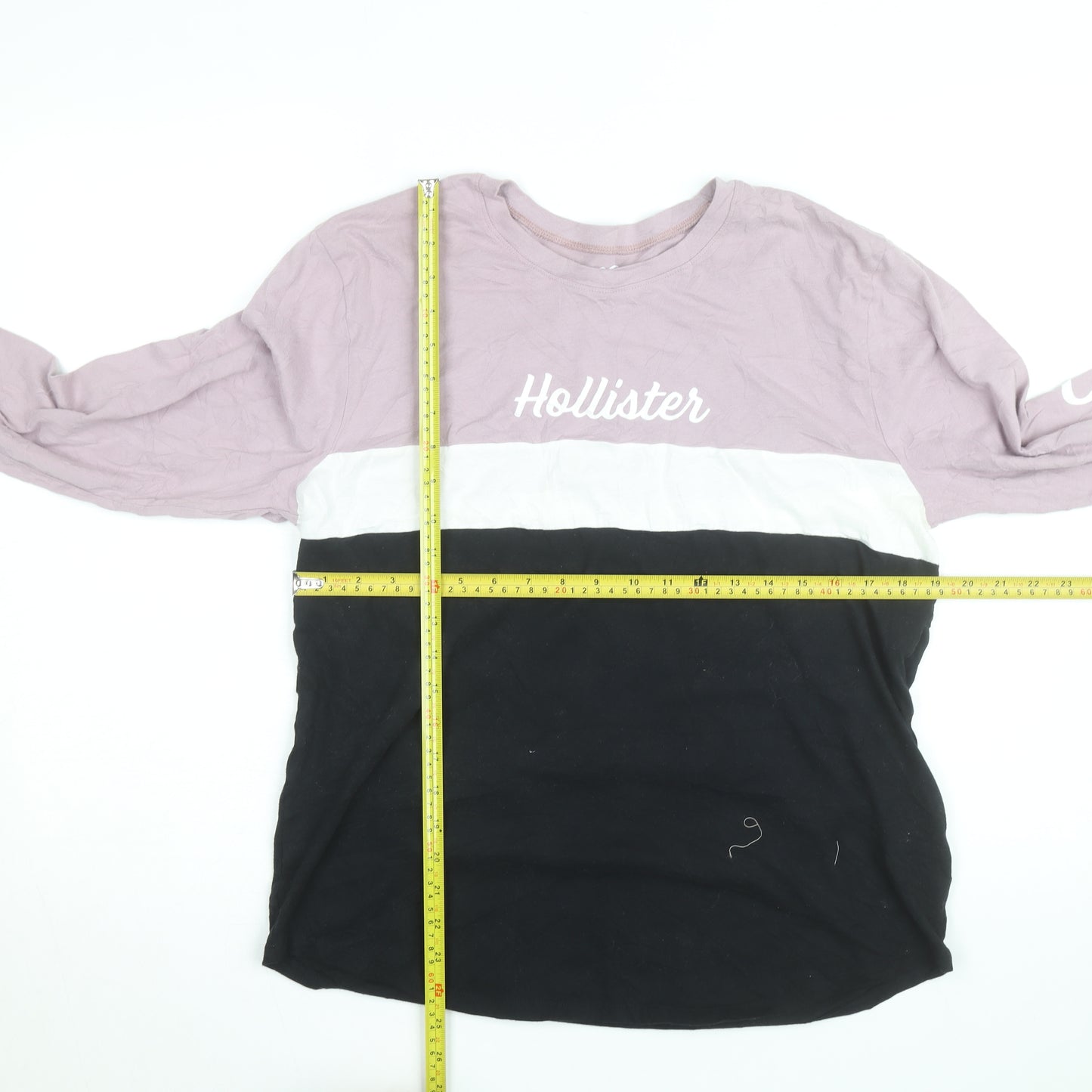 Hollister Men’s Multicoloured Long Sleeve Colourblock Top M