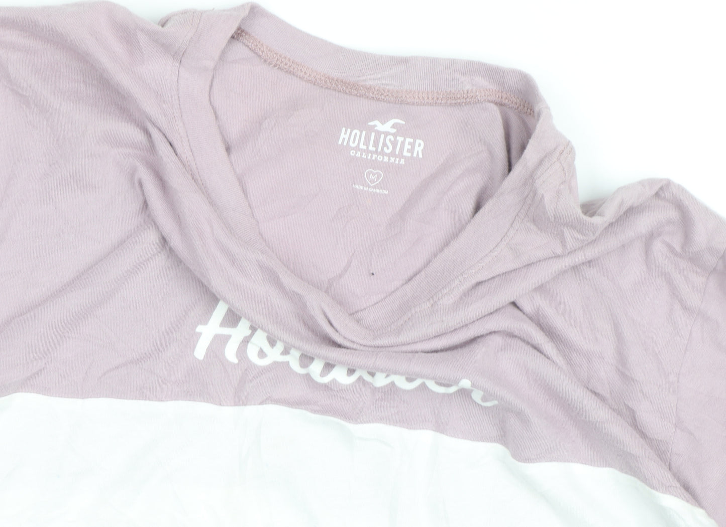 Hollister Men’s Multicoloured Long Sleeve Colourblock Top M