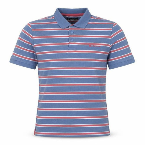 Ben Sherman Boys Blue Striped Polo Shirt 14-15 Years Casual Classic