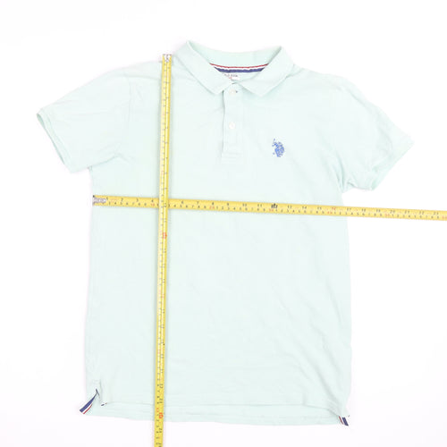 U.S. Polo Assn. Boys Green Short Sleeve Polo Shirt 14-15 Years