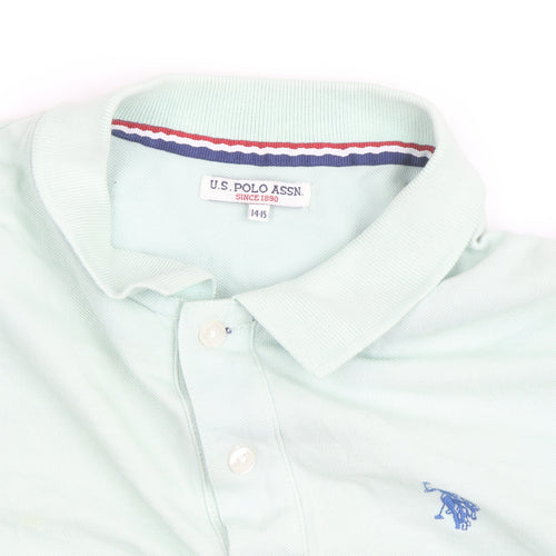 U.S. Polo Assn. Boys Green Short Sleeve Polo Shirt 14-15 Years