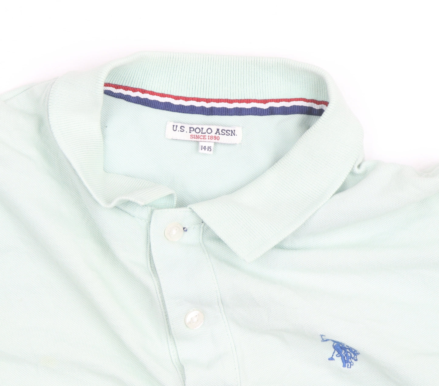 U.S. Polo Assn. Boys Green Short Sleeve Polo Shirt 14-15 Years