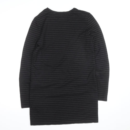 & Other Stories Women Black Striped Cotton Long Sleeve T-Shirt Size 12