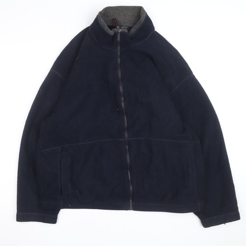 Marks and Spencer Men's Blue XL Fleece Full Zip Jacket