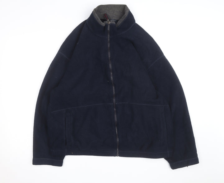 Marks and Spencer Men's Blue XL Fleece Full Zip Jacket