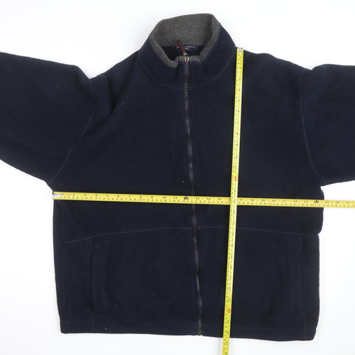 Marks and Spencer Men's Blue XL Fleece Full Zip Jacket