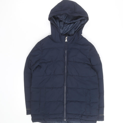 TOG24 Boys Blue Hooded Puffer Jacket 10-11 Years Winter Coat